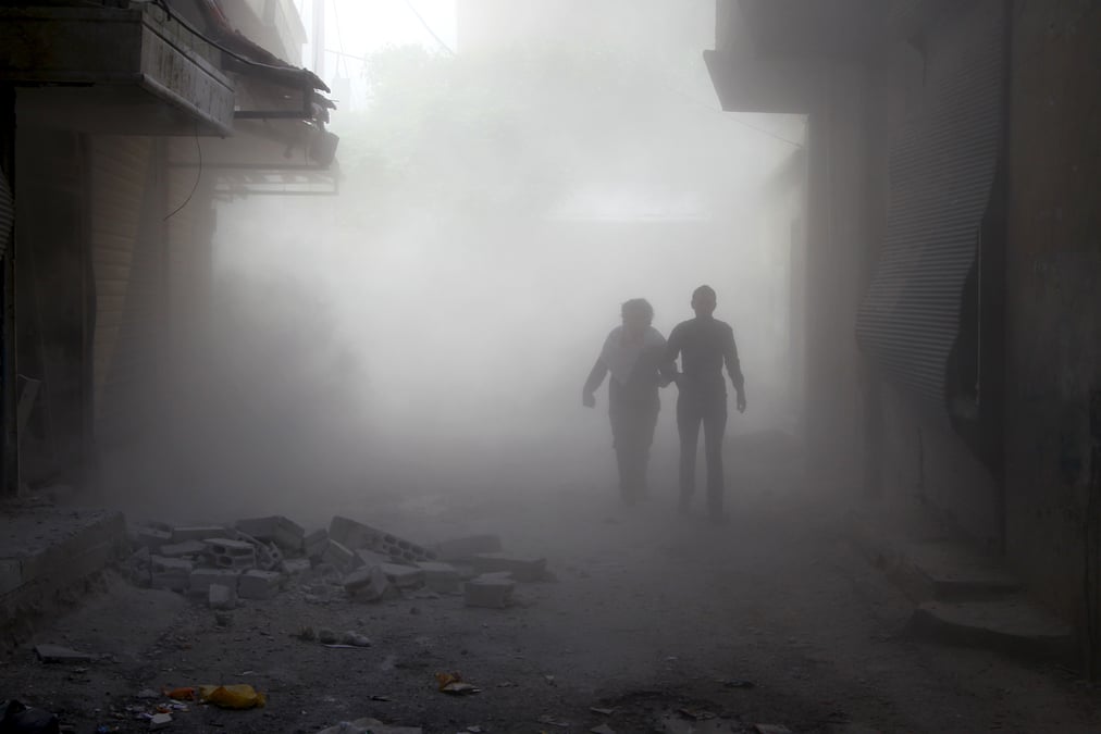 La ville de djisr el choughour bombardee par l'aviation syrienne