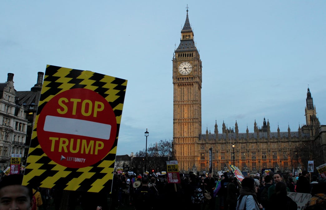 Londres reaffirme sa volonte d'une visite d'etat de trump