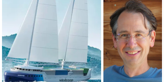 Matthieu Brunet, le président d'Arcadie, est l'un des trois fondateurs de la Scic Windcoop, qui va construire un cargo porte-conteneurs à voile pour établir une liaison directe entre la Méditerranée et Madagascar.