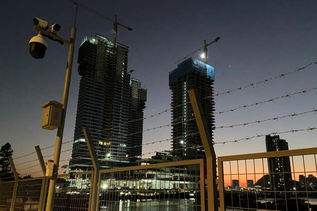 Un projet immobilier en construction a shenzhen, en chine