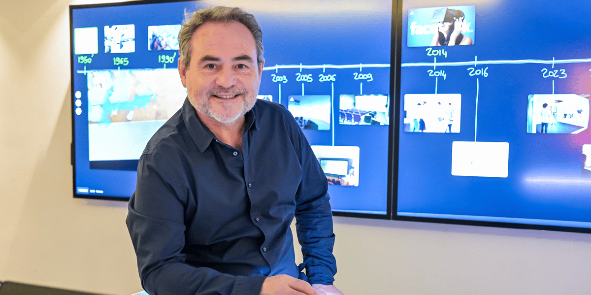 À 57 ans, Christophe Chartier vient de fêter les 30 ans de son entreprise Immersion qui s'est lancée dans la réalité virtuelle et augmentée dès 1994.