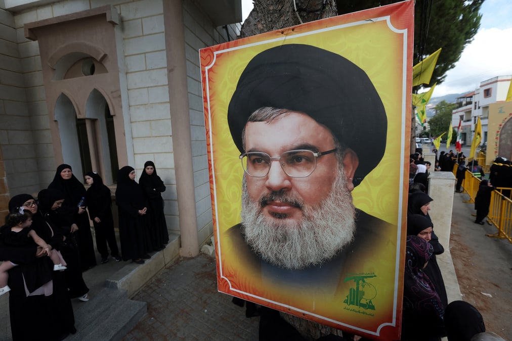 Une image du chef du hezbollah hassan nasrallah