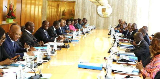 Conseil ministres gouvernement Ouattara Côte d'Ivoire