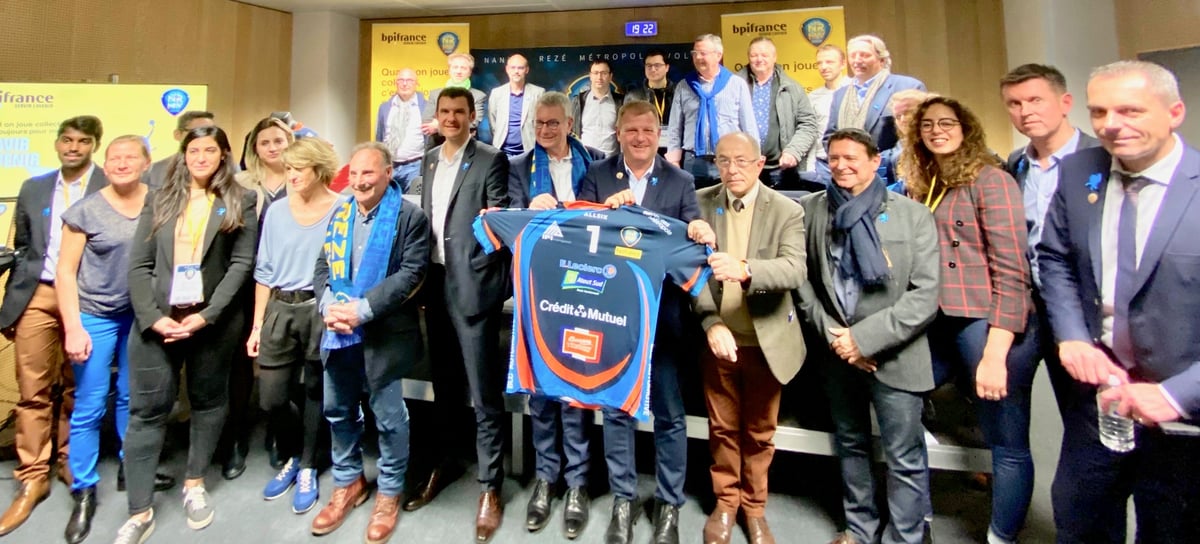 Bpifrance était présent lors de la rencontre de volley-ball Nantes-Toulouse, pour promouvoir le Volontariat Territorial en Entreprise.