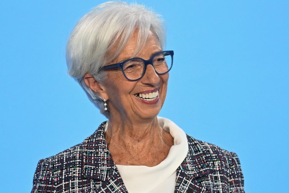 La presidente de la bce, christine lagarde, assiste a une conference de presse suite a la reunion de politique monetaire du conseil des gouverneurs, a francfort