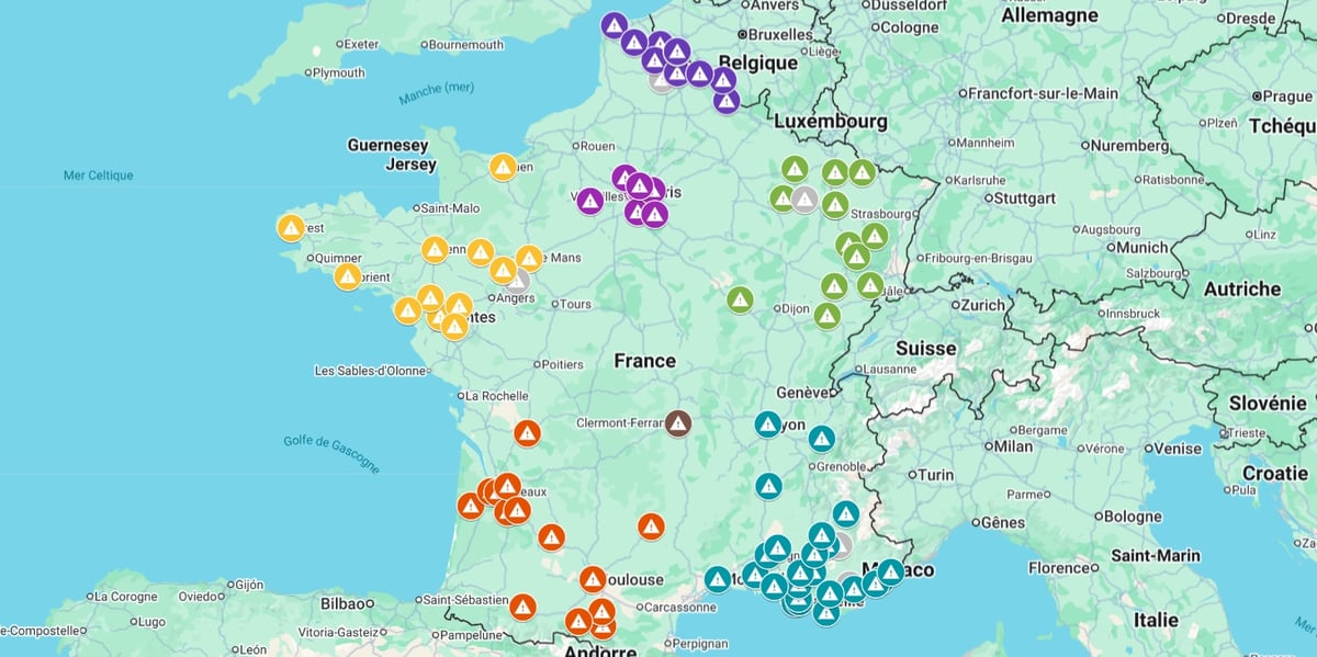 La carte des blocages ce 10 septembre.