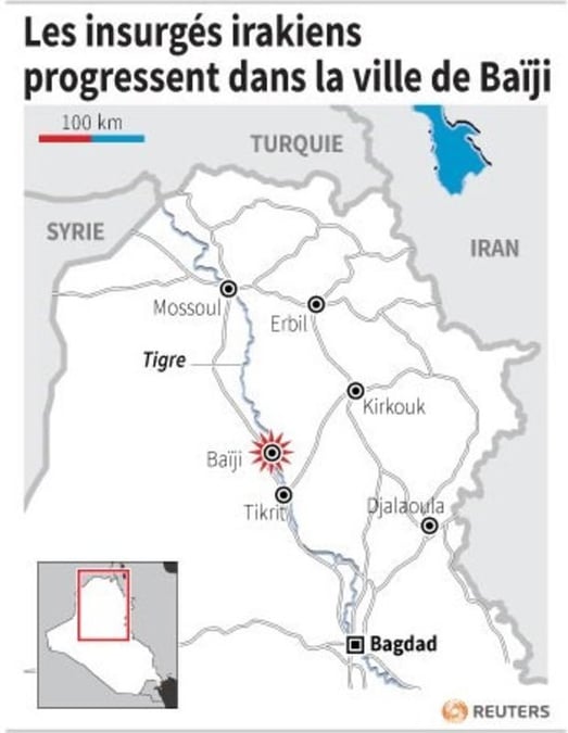 L'EIIL progresse dans la ville pétrolière de Baïji
