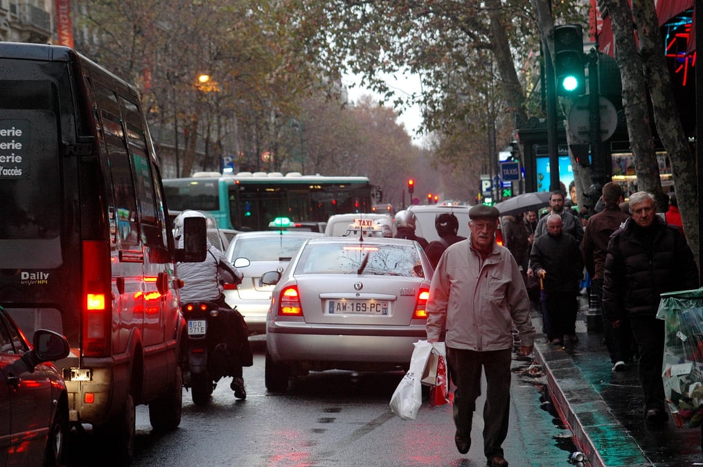 Paris, trafic, embouteillage