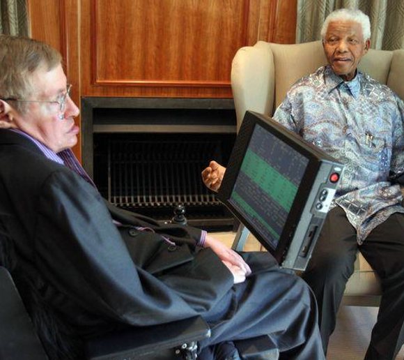 Stephen Hawking et nelson mandela