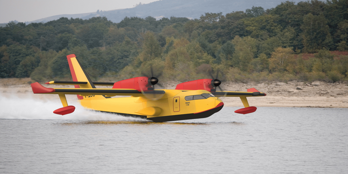 Sur le papier, le Fregate-F100 d'Hynaero affiche une capacité de largage de plus de dix tonnes d'eau, contre six tonnes pour la Canadair actuel.