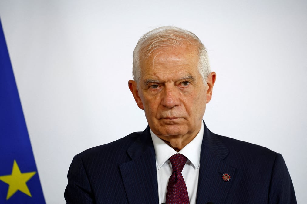 Josep borrell, le chef de la politique etrangere au quai d'orsay, a paris