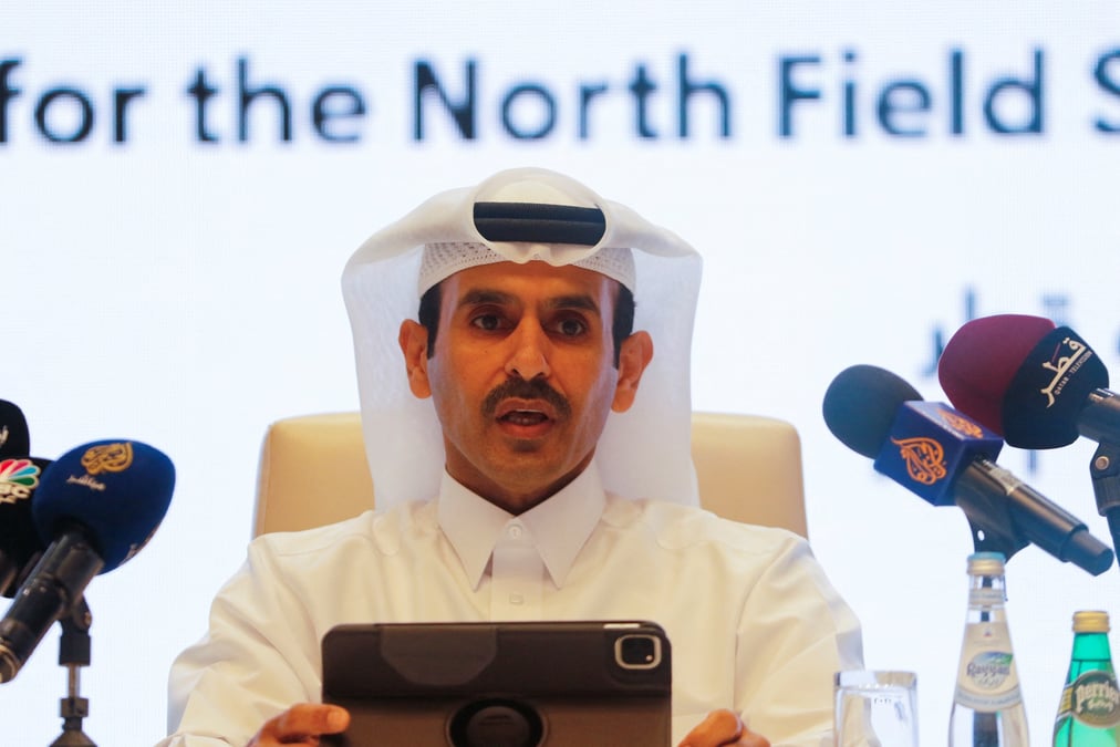 Photo d'archives de saad al kaabi lors d'une conference de presse a doha, au qatar