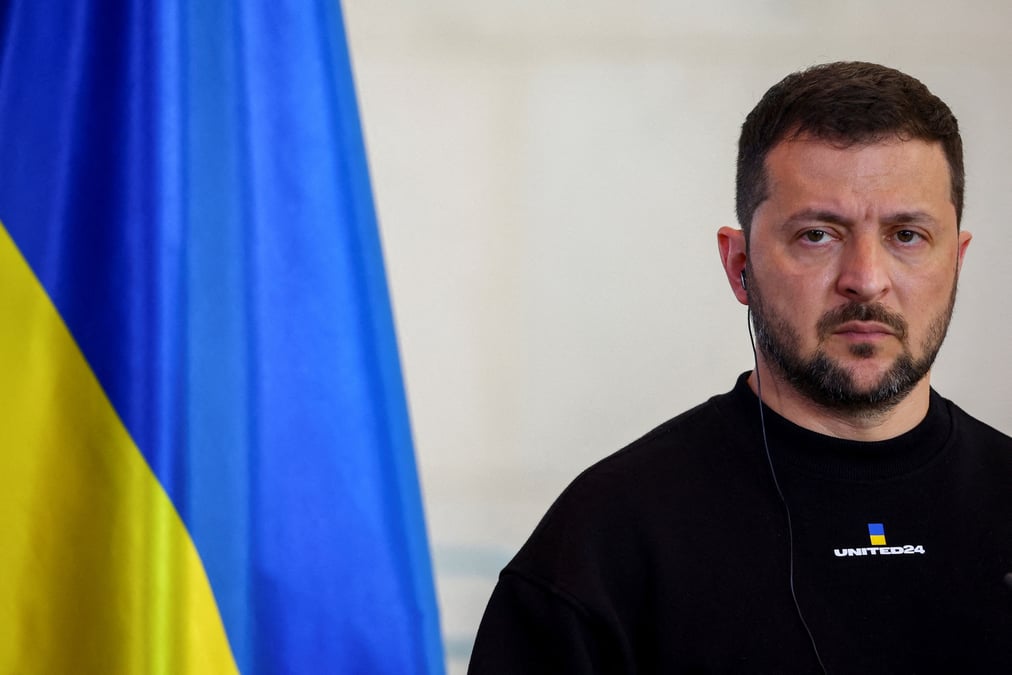 Le president ukrainien volodymyr zelenskiy