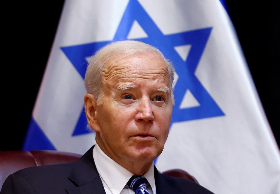 Le president americain joe biden a tel aviv, en israel