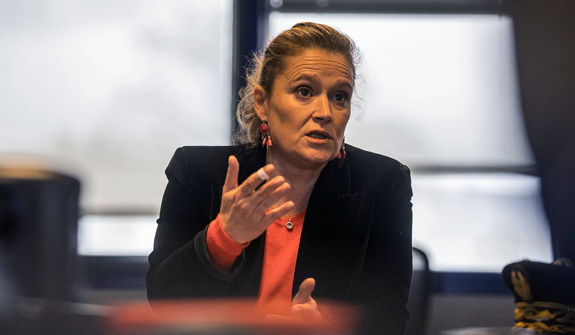 Olivia Grégoire le 26 mars, à Toulouse.
