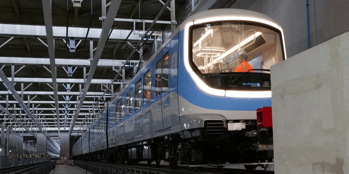 La rame du Grand Paris Express a fait son premier roulage en novembre dernier à Champigny (Val-de-Marne).
