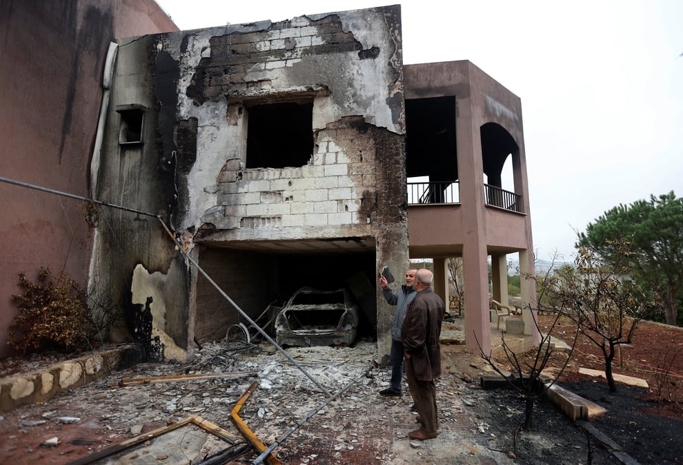 Maison endommagee a mays al-jabal, sud-liban