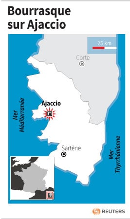 Bourrasque sur ajaccio