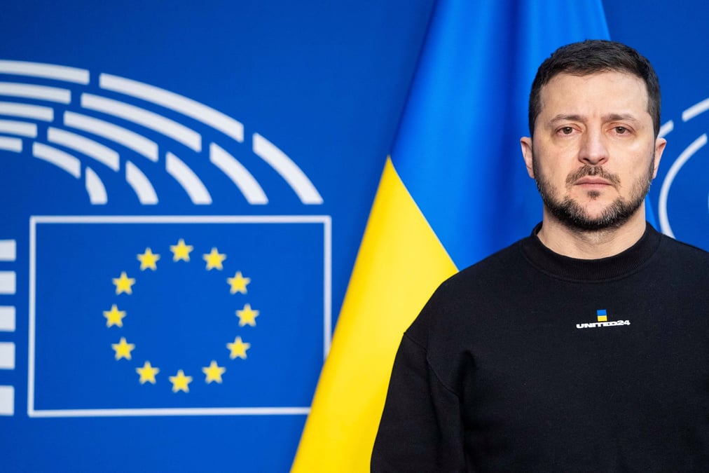 Photo de volodimir zelensky a bruxelles