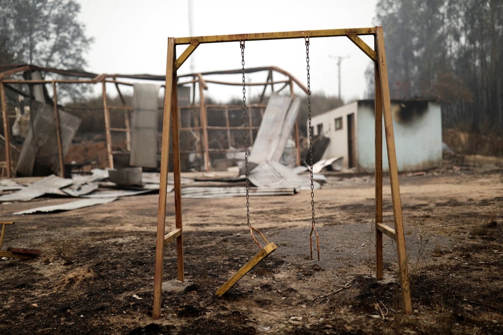 Des incendies de foret, au chili