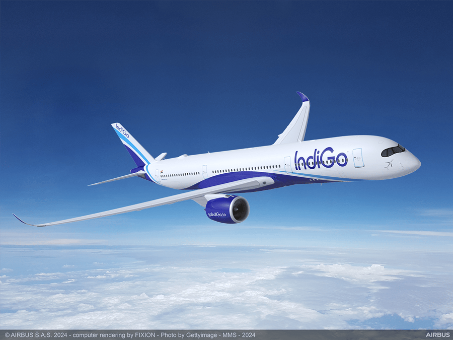 Indigo va porter ses commandes d'Airbus A350 de 30 à 60 exemplaires.