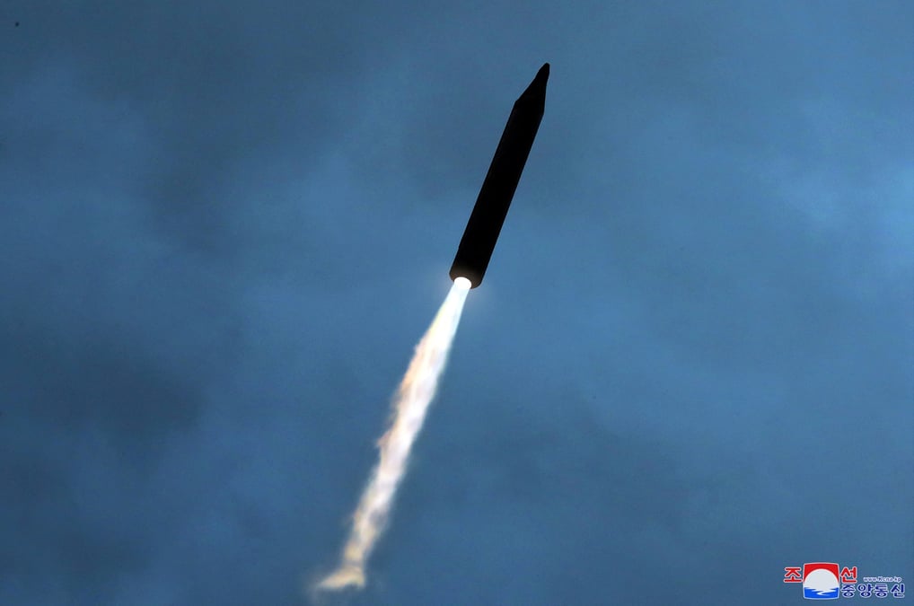 Un tir de missile dans un lieu non devoile en coree du nord