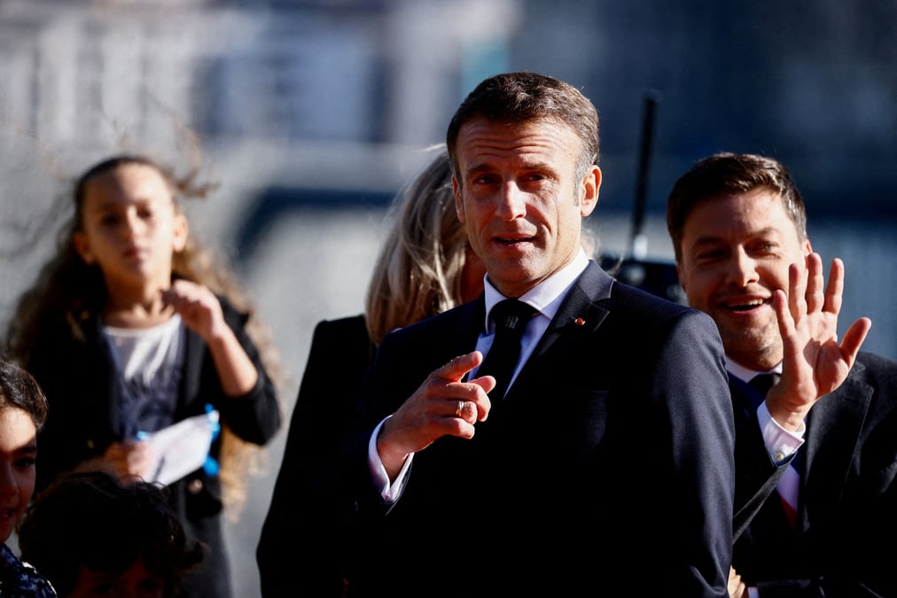 Le president francais emmanuel macron, a marseille