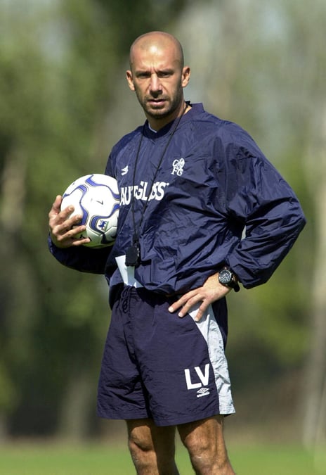 Football, entrainement de chelsea, 25/8/00