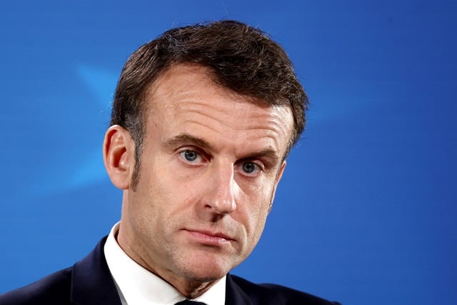 Emmanuel Macron lors du sommet des chefs d'Etat à Bruxelles ce vendredi 22 mars.