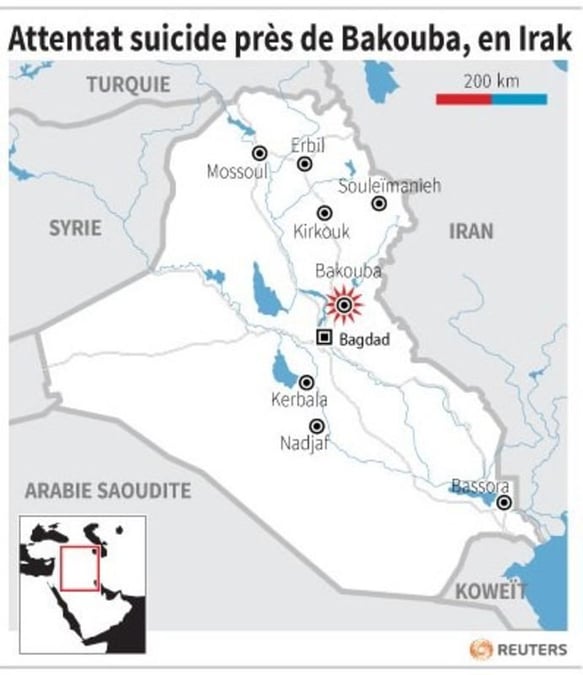 Attentat suicide pres de bakouba, en irak