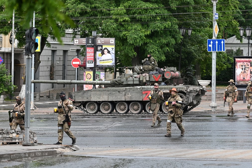 Photo d'archives des combattants wagner deployes a rostov-sur-le-don