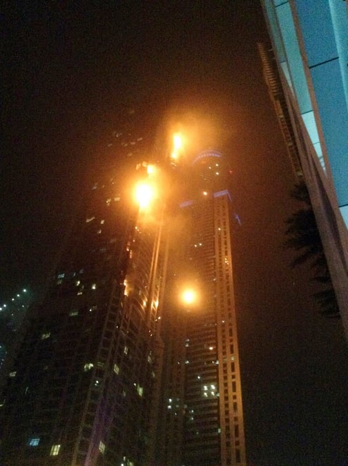 Incendie dans la “torch tower” a dubai