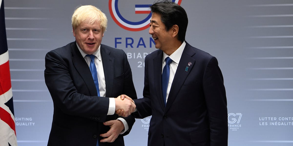 Boris Johnson, Shinzo Abe, G7, Japon, Royaume-Uni