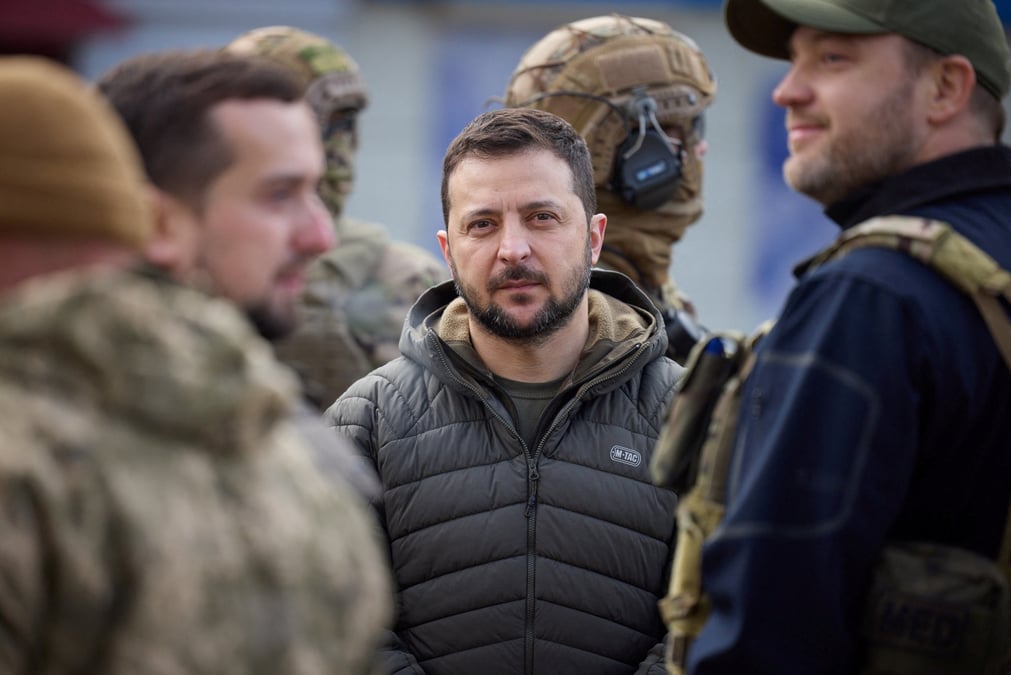 Photo du president ukrainien, volodimir zelensky