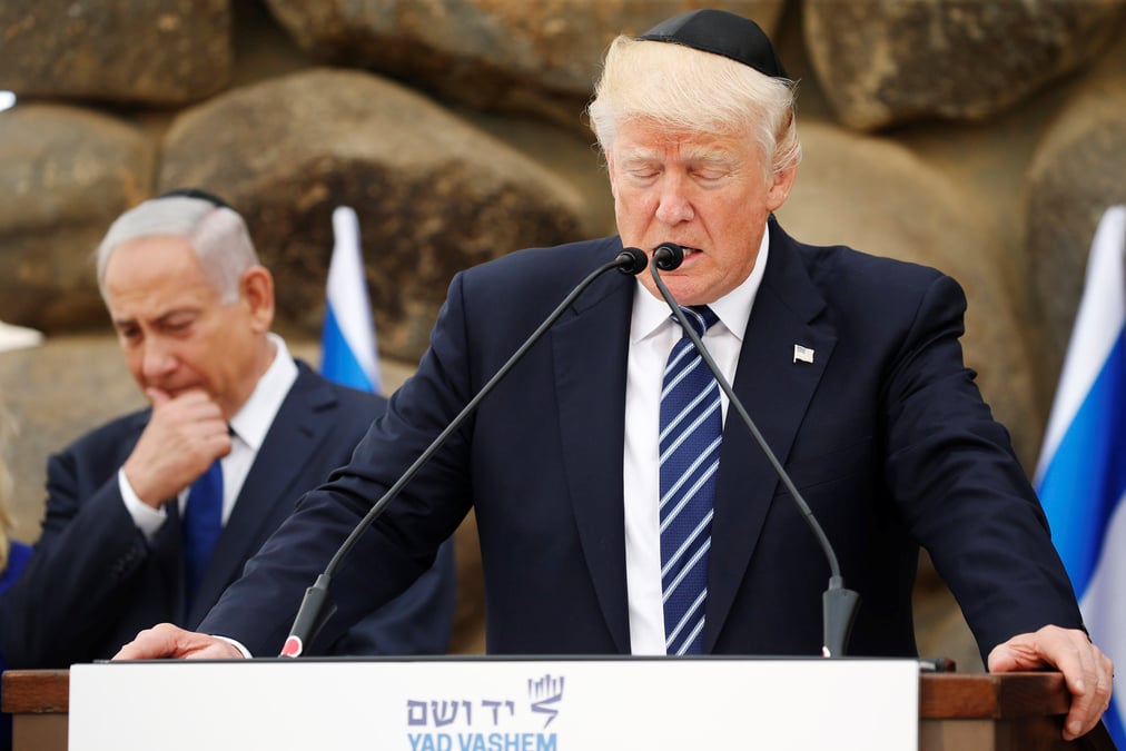 Trump rend hommage a yad vashem aux victimes de l'holocauste