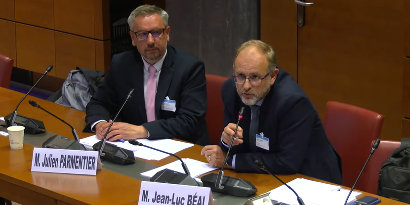 Jean-Luc Béal, ancien président de Vencorex, et Julien Parmentier, ancien directeur des ressources humaines, étaient auditionnés par les députés de la commission d'enquête parlementaire sur les défaillances des pouvoirs publics face aux licenciements, lundi 5 mai.