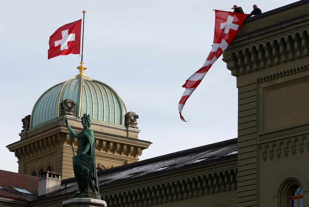 Le drapeau de la Suisse