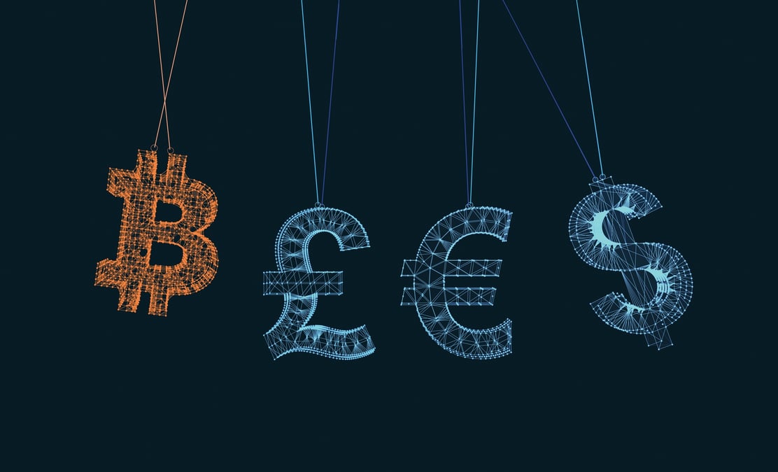 Bitcoin, devises mondiales, cryptomonnaies, dollar, euro, livre sterling,