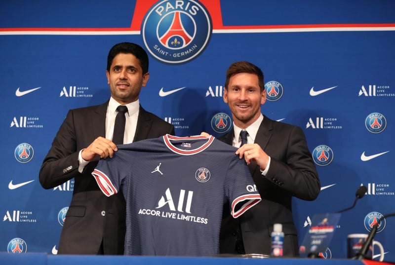 Arrivee de messi: les regles du "fair-play" financier sont suivies, dit le president du psg