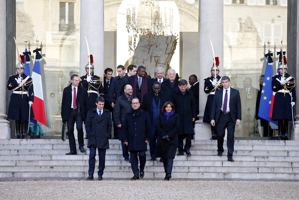 Francois hollande et l'apres-attentats