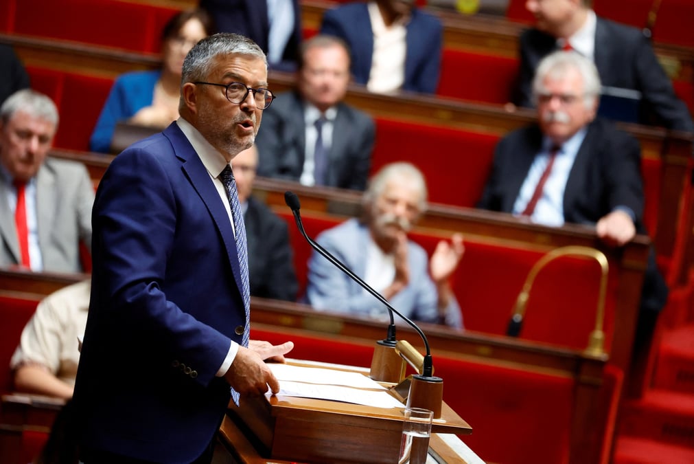 Bertrand pancher, depute et president du groupe liot, a l'assemblee nationale a paris