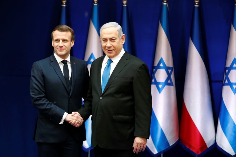 La france "intraitable" sur le nucleaire iranien, dit macron en israel