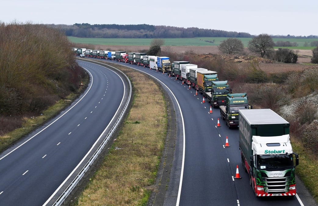 Gb: test routier pres de douvres en cas de brexit sans accord