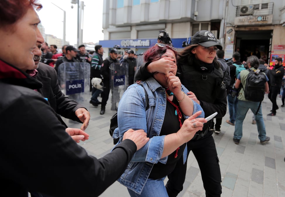Arrestations lors des manifestations du 1er mai a istanbul