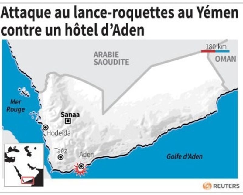 Un hotel d'aden attaque au lance-roquettes