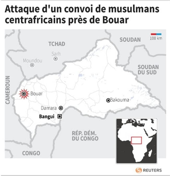 Vingt personnes tuées dans l'ouest de la Centrafrique