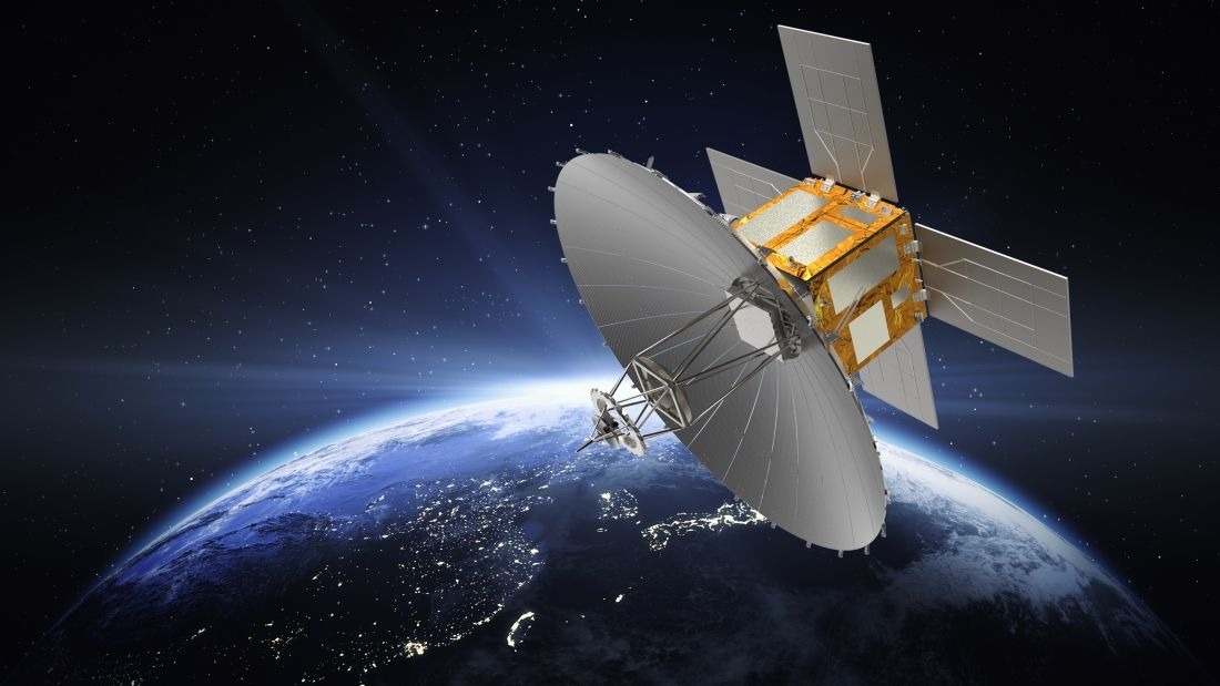 Vue d'artiste d'un satellite radar coréen