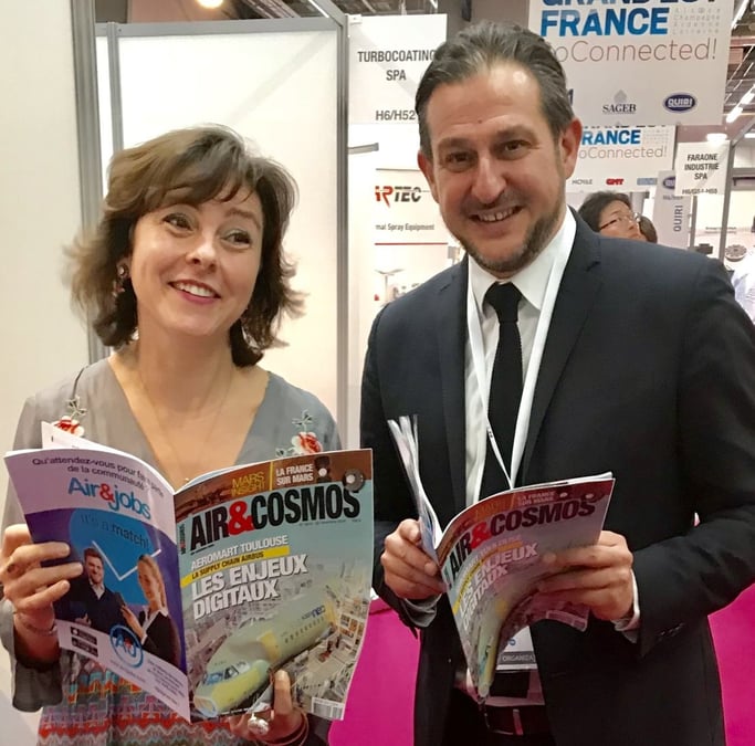 Carole Delga, Président d'Occitanie et Stéphane Castet, patron d'Aeromart.