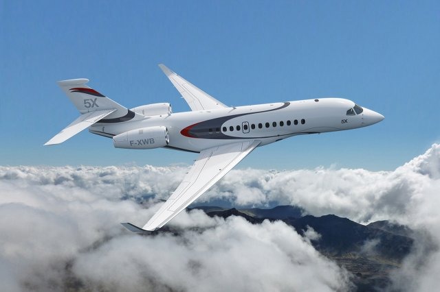 Le Falcon 5X de Dassault Aviation aurait deux ans de retard.