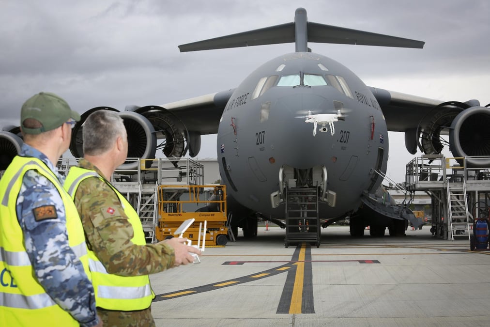 La RAAF s'appuie sur un Phantom 4 afin d'inspecter ses C-17A.